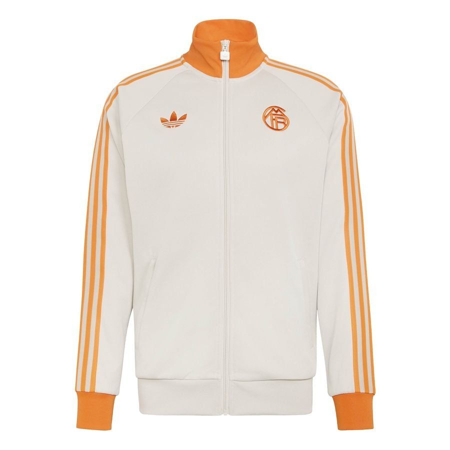 Bayern München Track Top OG - Wonder Alumina/White/Orange - Men's-SoccerKits Hub | Buy Soccer Jerseys Online